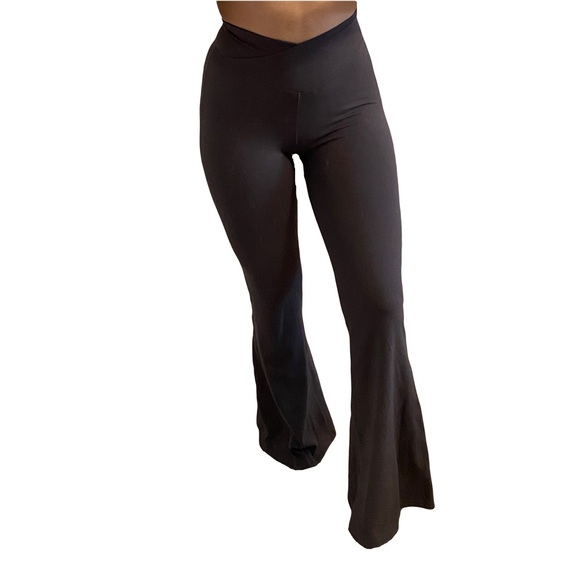 Grey Halara Bell Bottom Yoga Pants - Picture 2 of 6